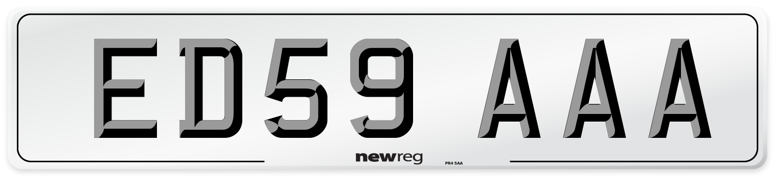 ED59 AAA Number Plate from New Reg